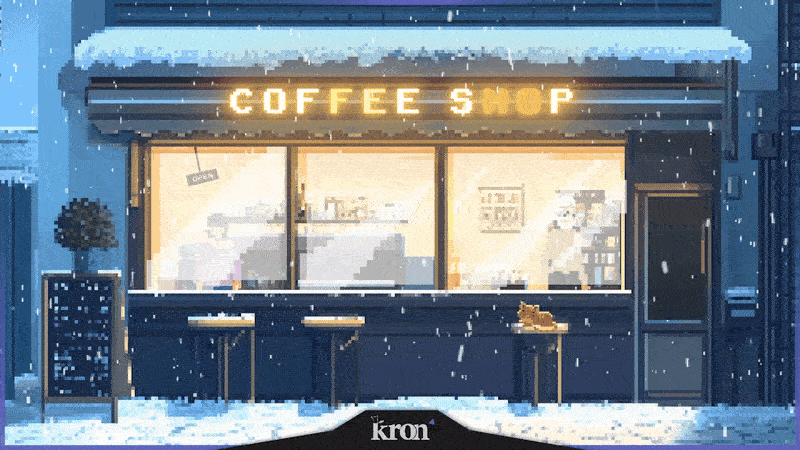 Winter Coffee Shop Overlay Animado