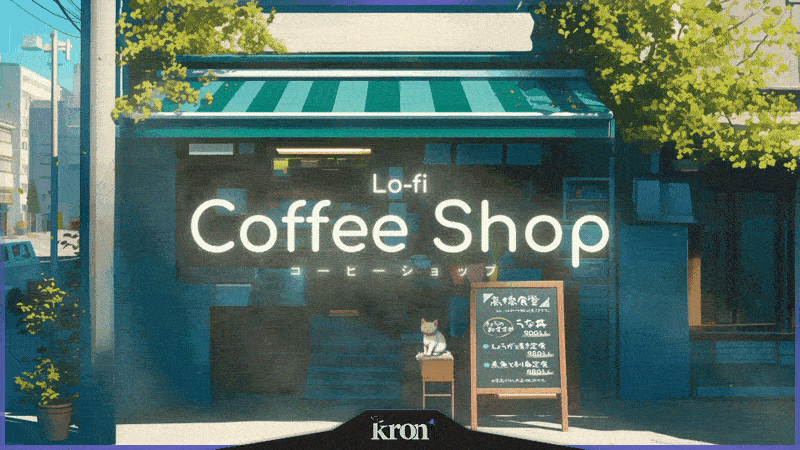 Lo-fi Coffee Shop Stream Overlay