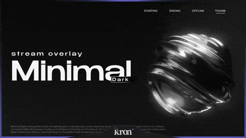 Minimal Dark Stream Overlay