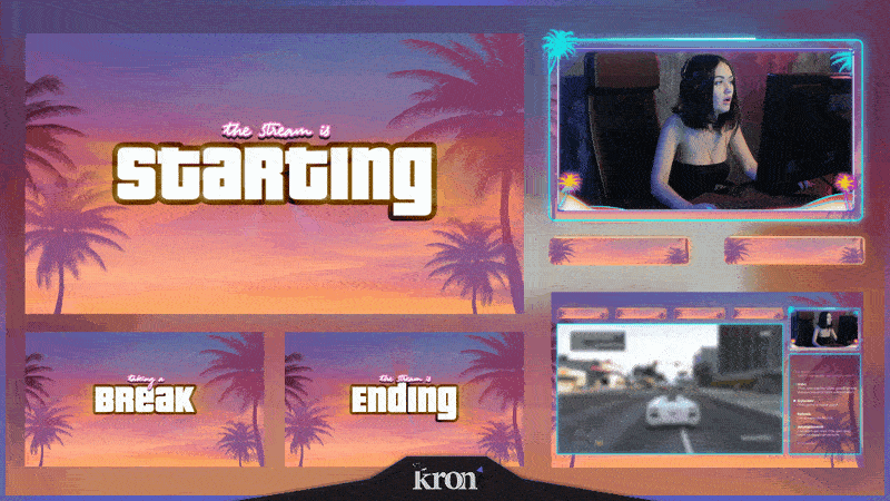 GTA - Miami Vibes Stream Overlay