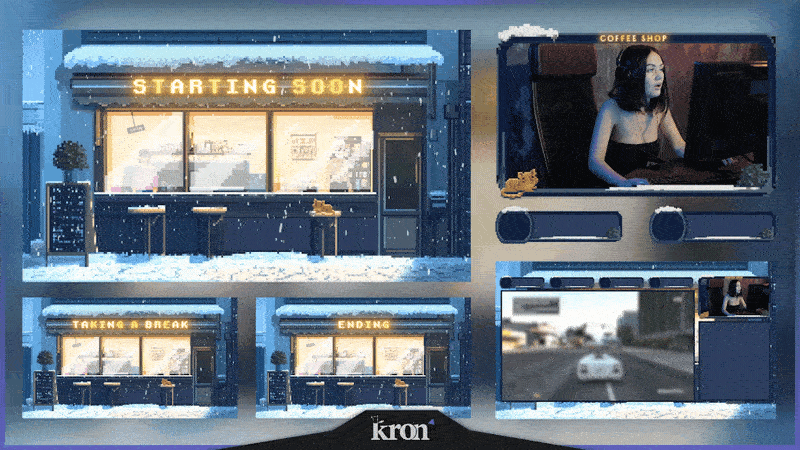 Winter Coffee Shop Overlay Animado