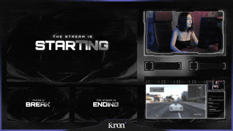 Dark Neon Stream Overlay