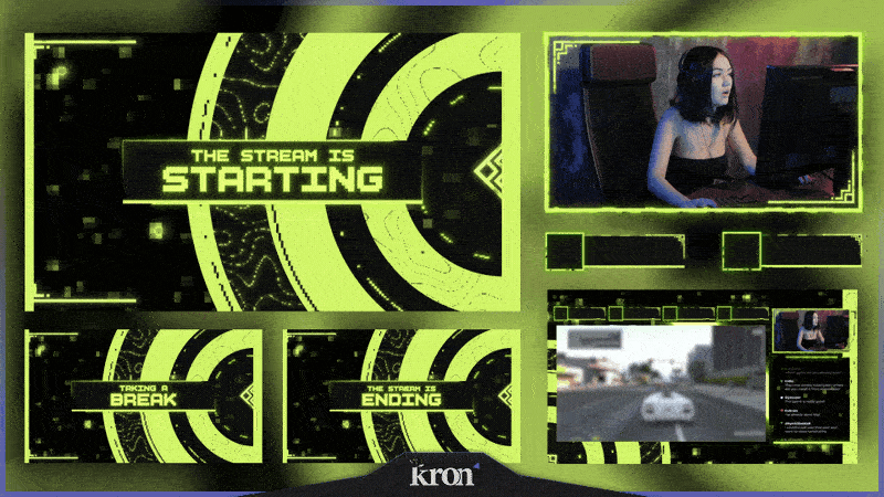 Neon Byte Overlay Animado