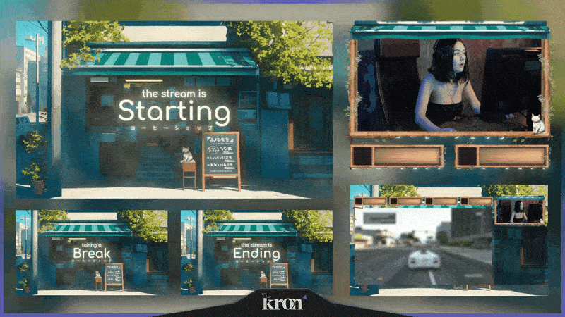 Lo-fi Coffee Shop Stream Overlay