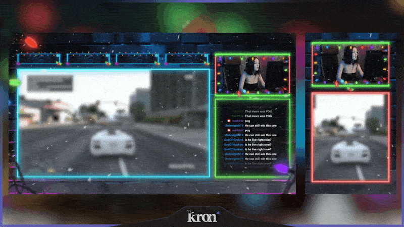 Neon Christmas Overlay Animado