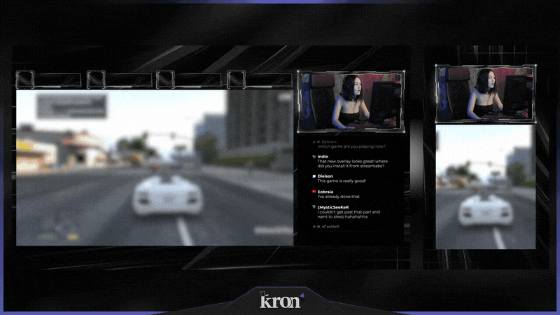 Minimal Black Stream Overlay