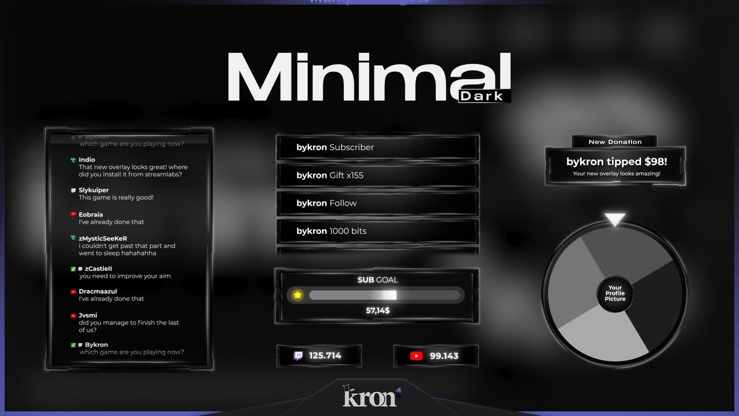 Minimal Dark Widgets Animados