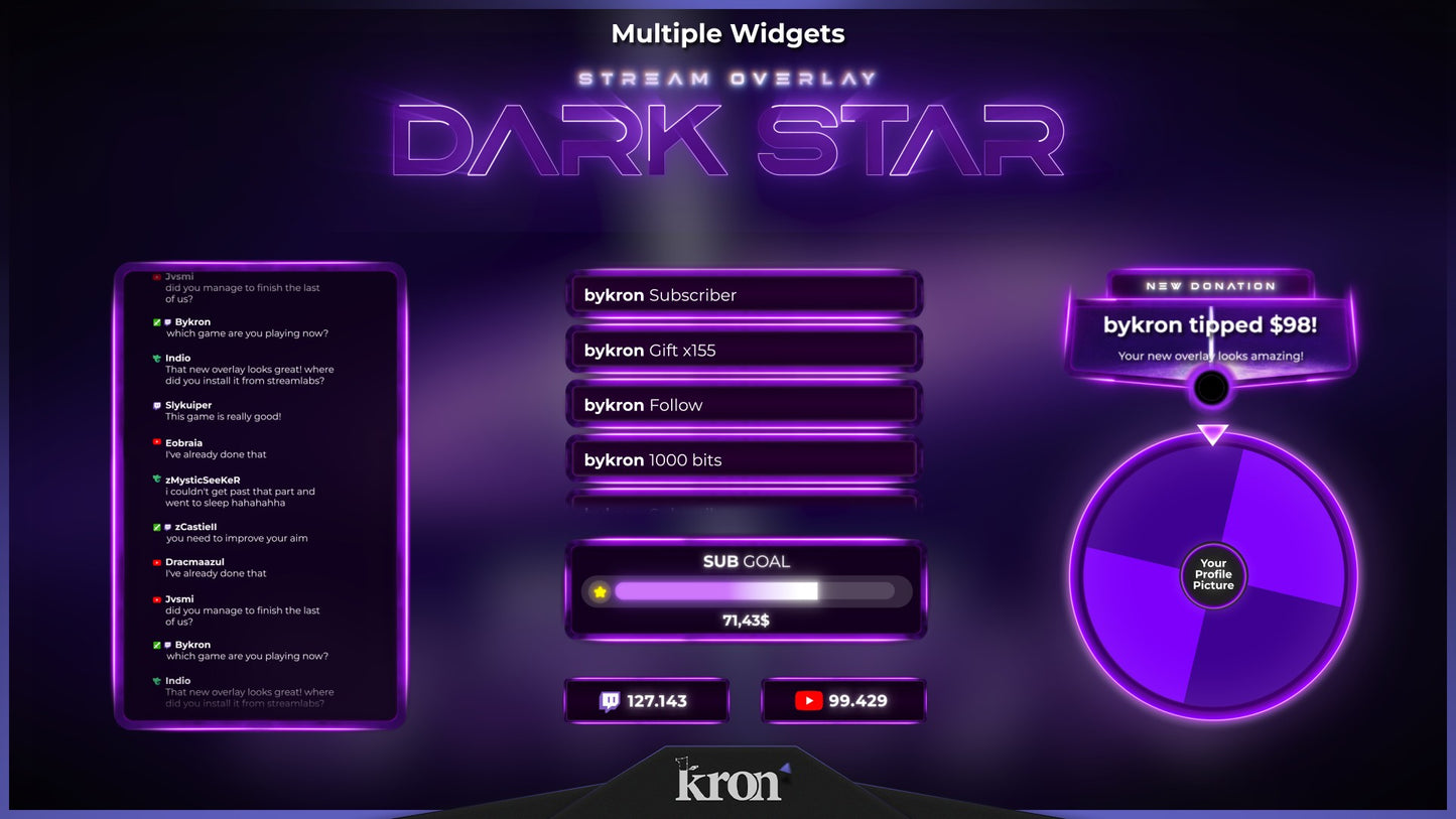 Dark Star Animated Widgets