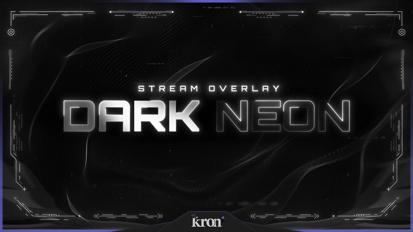 Dark Neon Stream Overlay