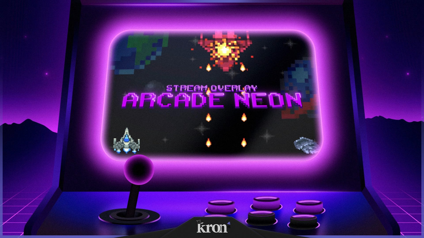 Arcade Neon Stream Overlay