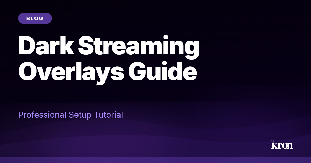 Best Black and Dark Streaming Overlays for Professional Streams