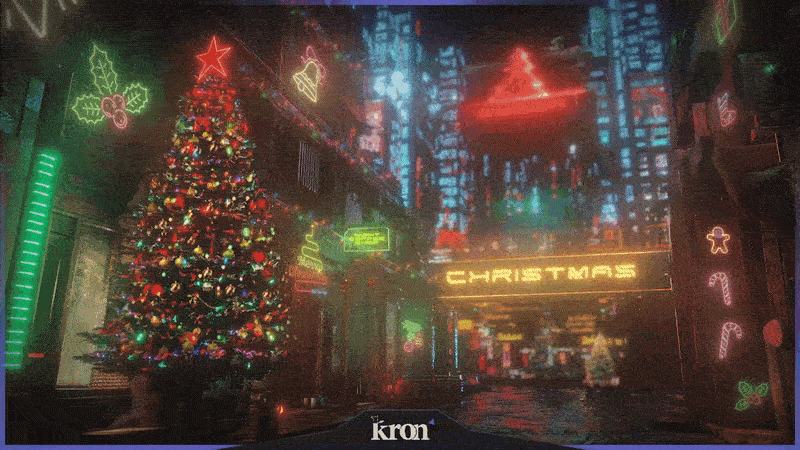 Cyberpunk Christmas Overlay Animado