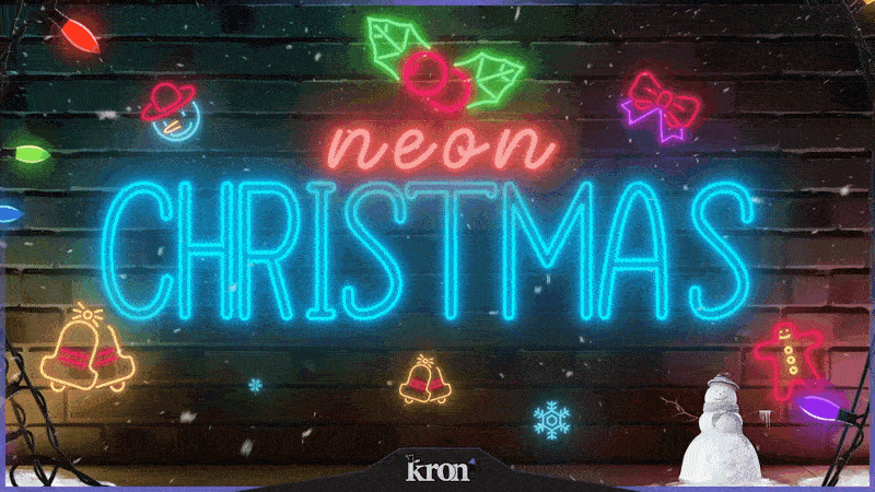 Neon Christmas Overlay Animado