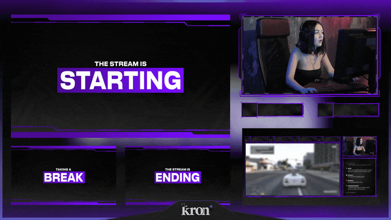 Purple Clean Stream Overlay