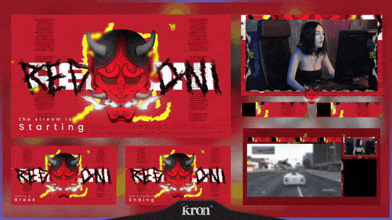 Red Oni Stream Overlay