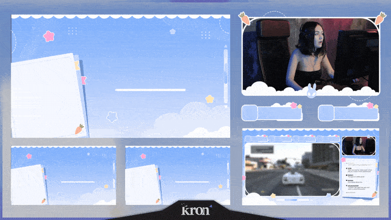 Star Bunny Overlay Animado