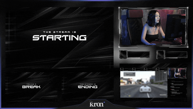 Minimal Black Stream Overlay