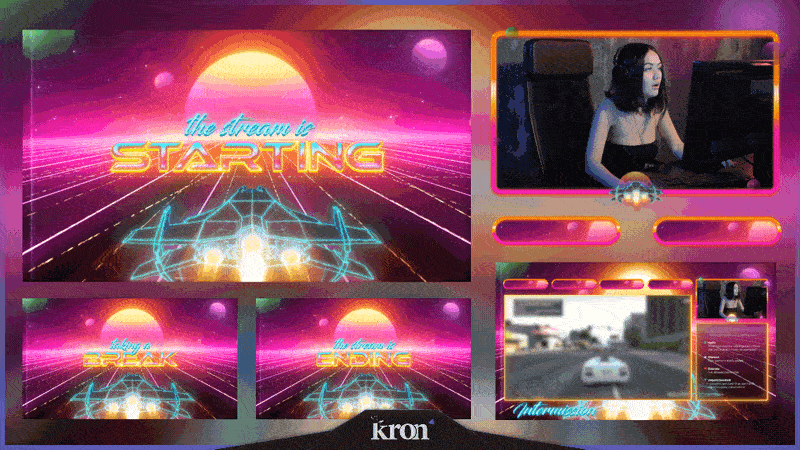 Retro Galaxy Overlay Animado