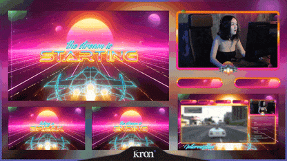 Retro Galaxy Overlay Animado