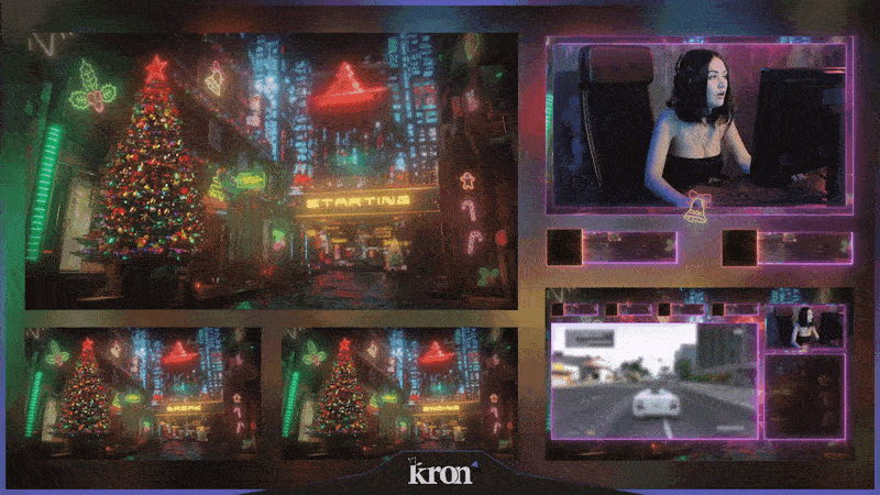 Cyberpunk Christmas Overlay Animado