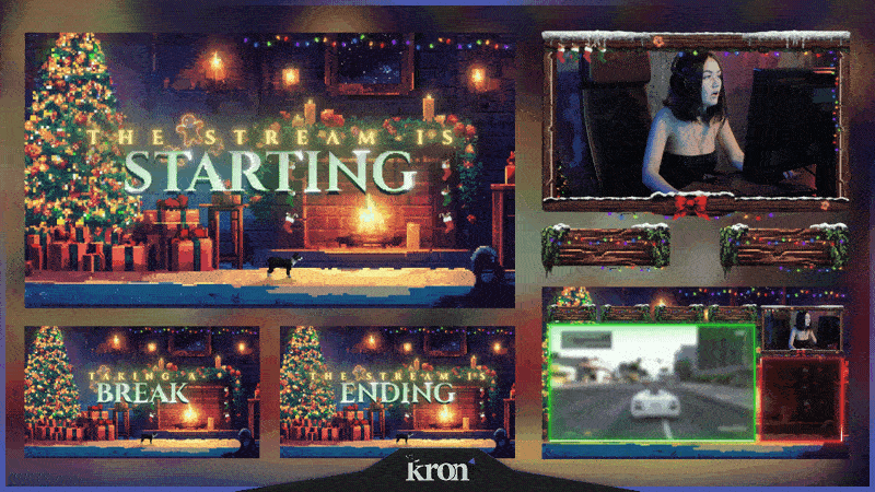 Pixel Christmas Overlay Animado