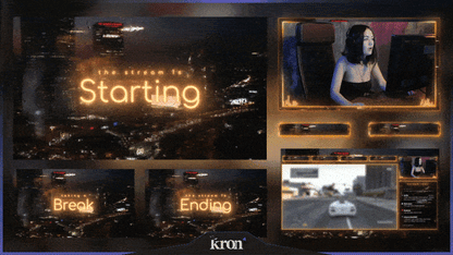 Night Rain Stream Overlay