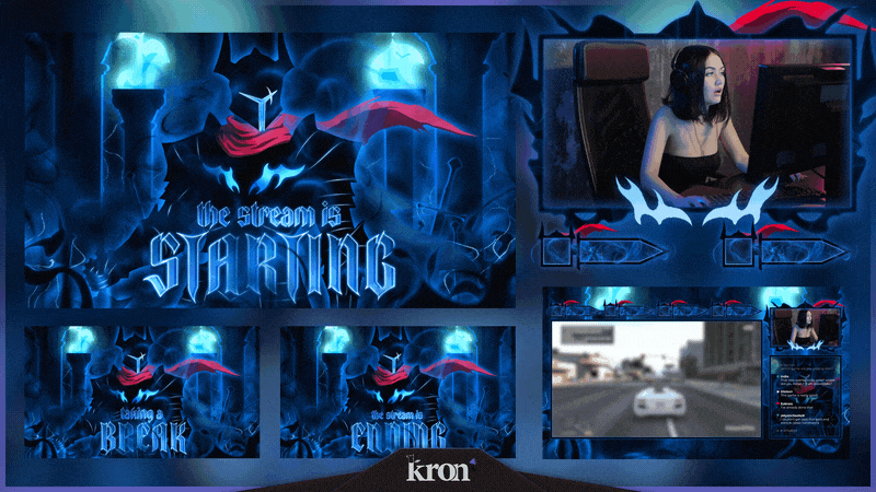 Phonk Knight Stream Overlay