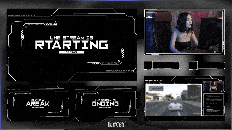 Dark Tech Overlay Animado