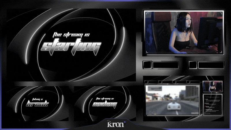 Black Shape Stream Overlay