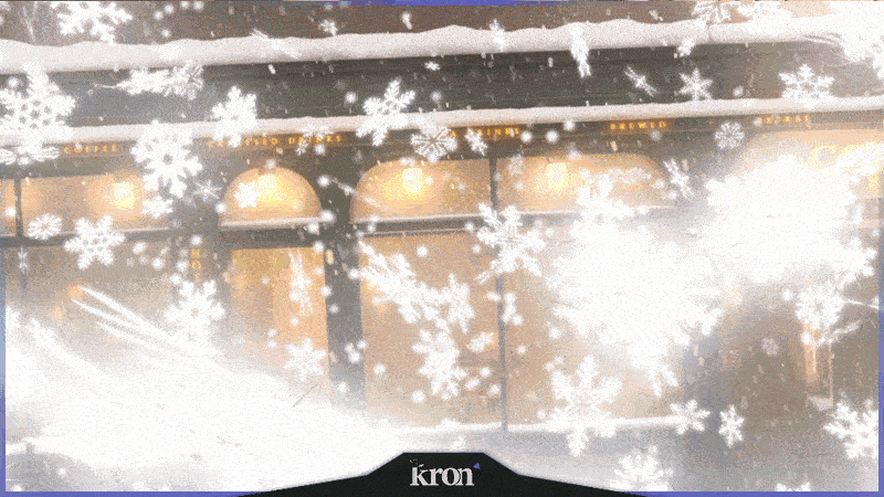 Snowy Coffee Shop Overlay Animado