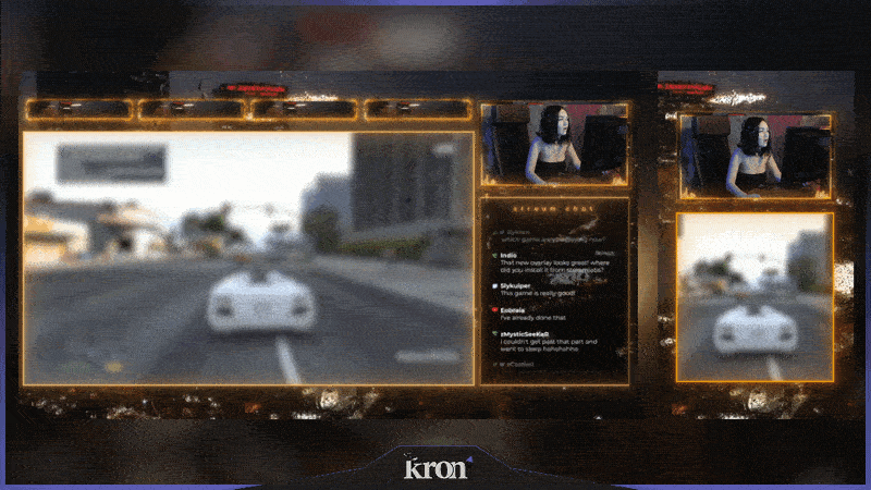 Night Rain Stream Overlay