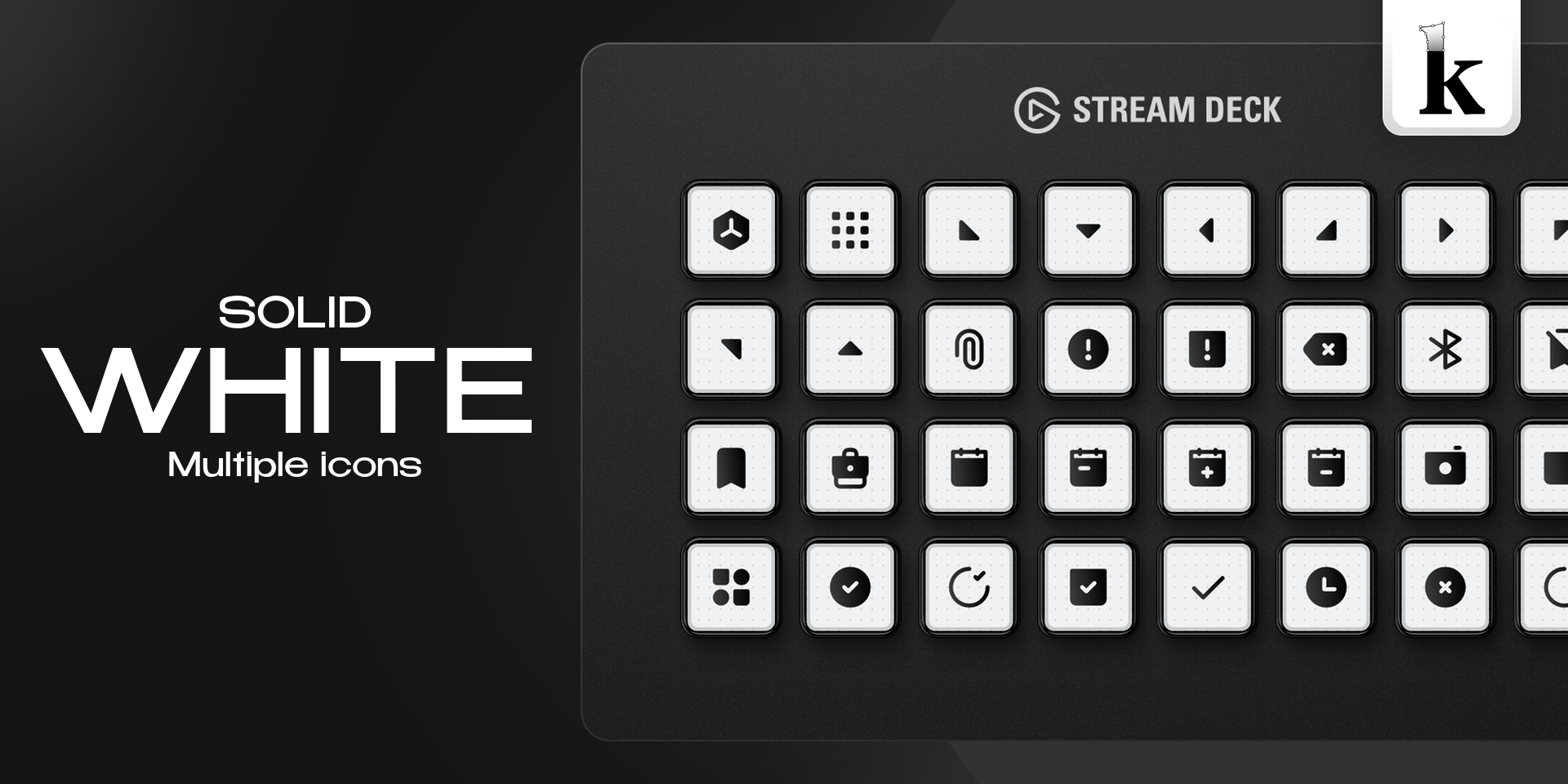 Solid White Icons