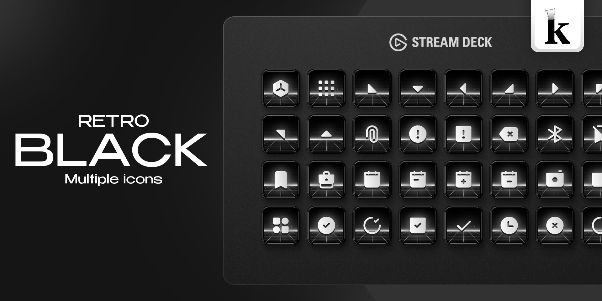 Retro Black Icons