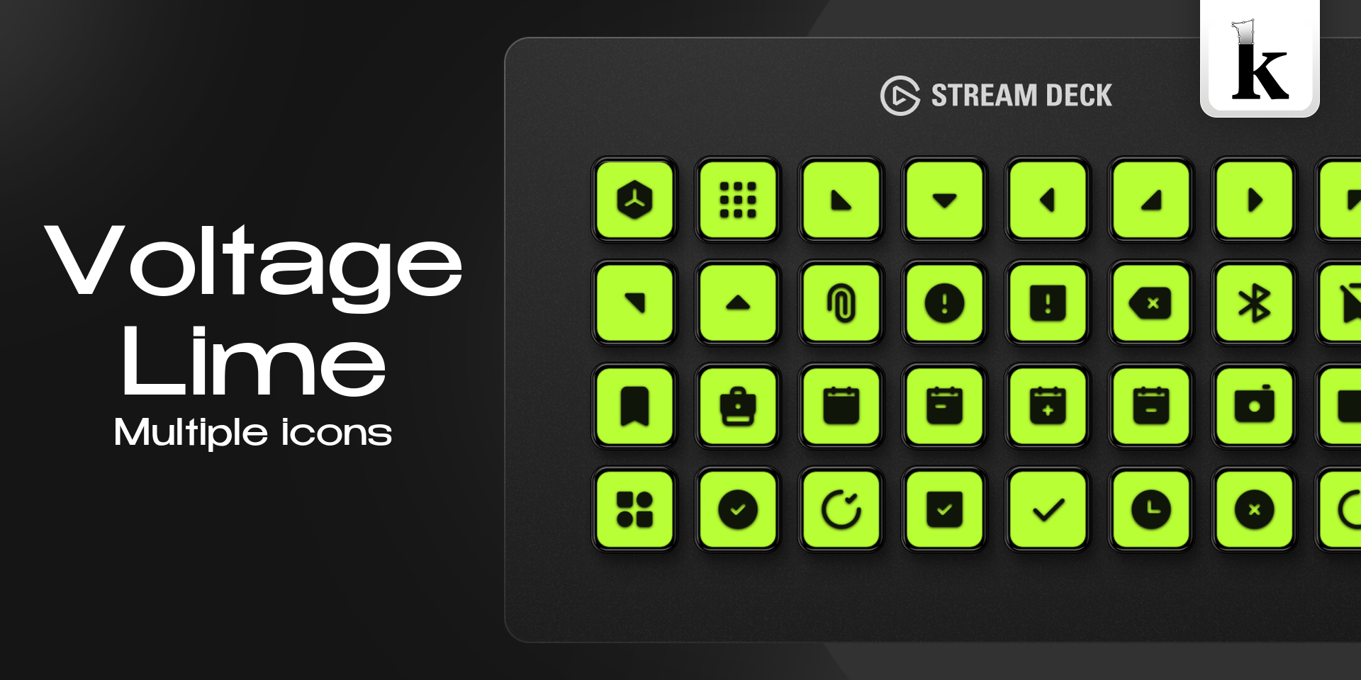 Voltage Lime Icons