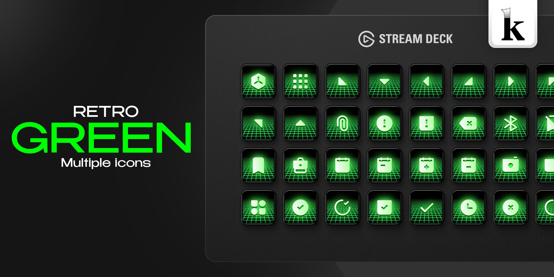 Retro Green Icons