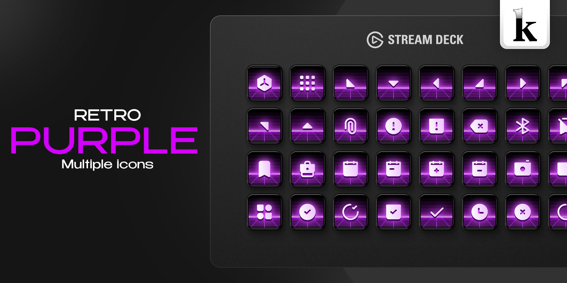 Retro Purple Icons