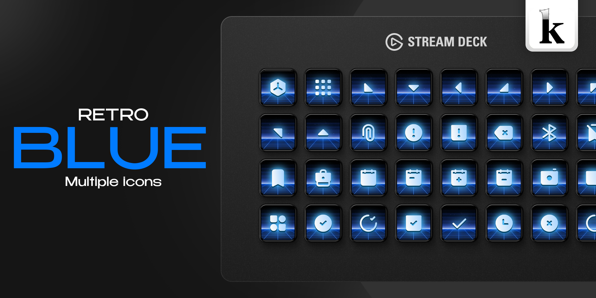 Retro Blue Icons