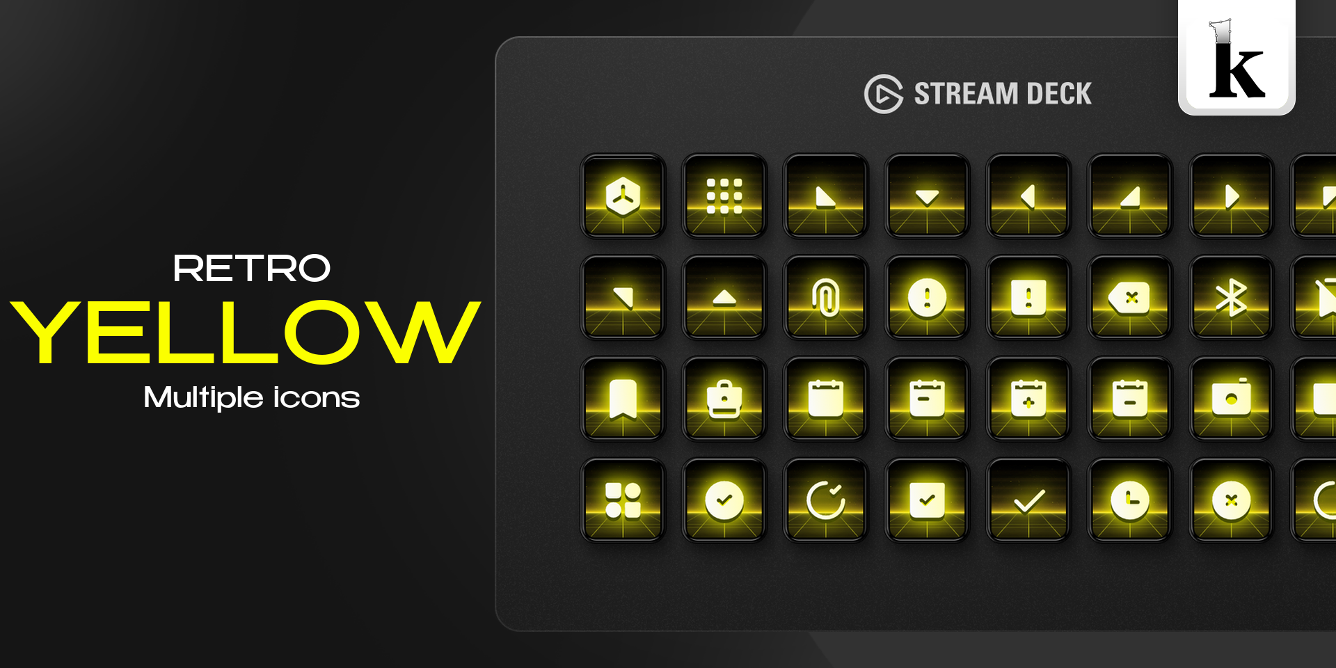 Retro Yellow Icons