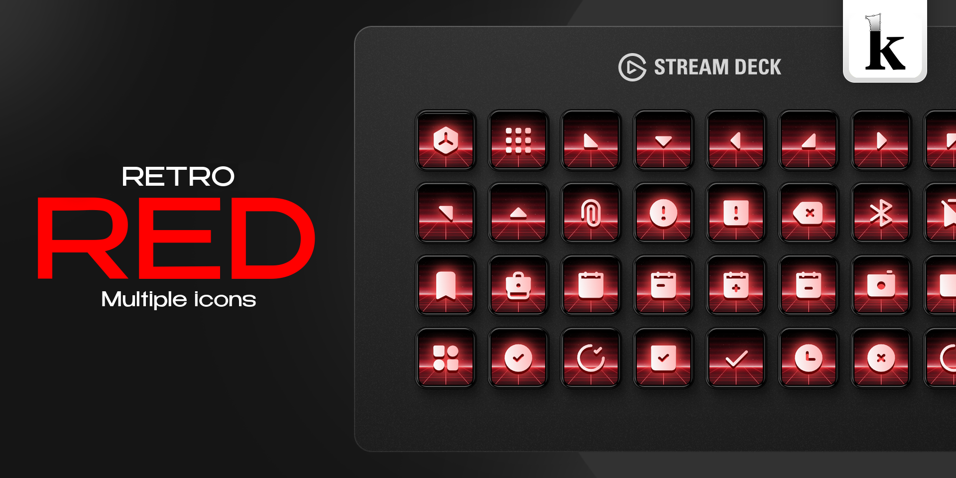 Retro Red Icons