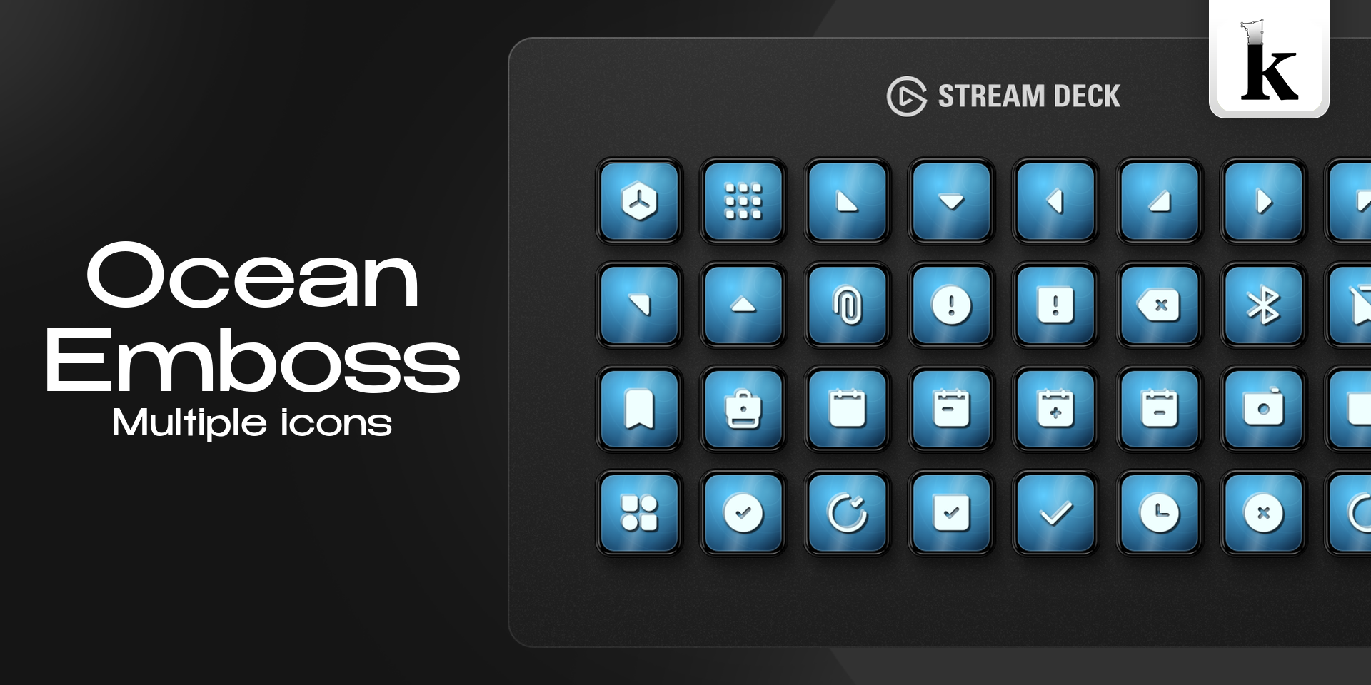 Ocean Emboss Icons