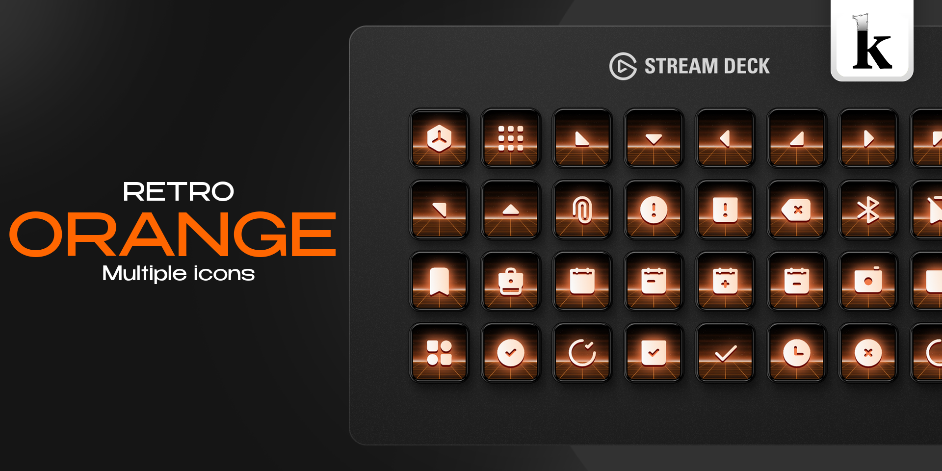 Retro Orange Icons