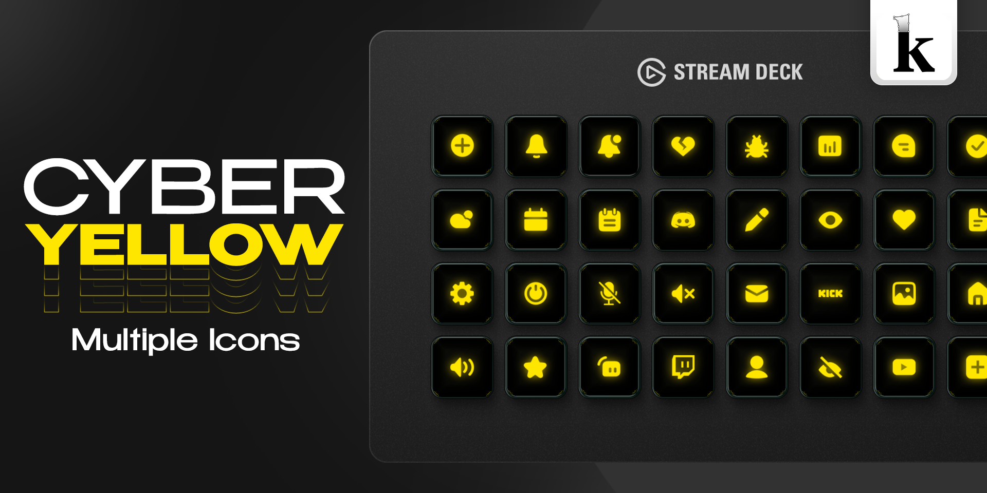 Cyber Yellow Icons