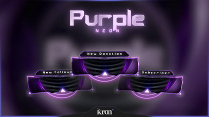 Purple Neon Alertas Animados
