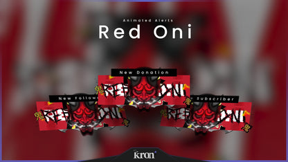 Red Oni Alertas Animados