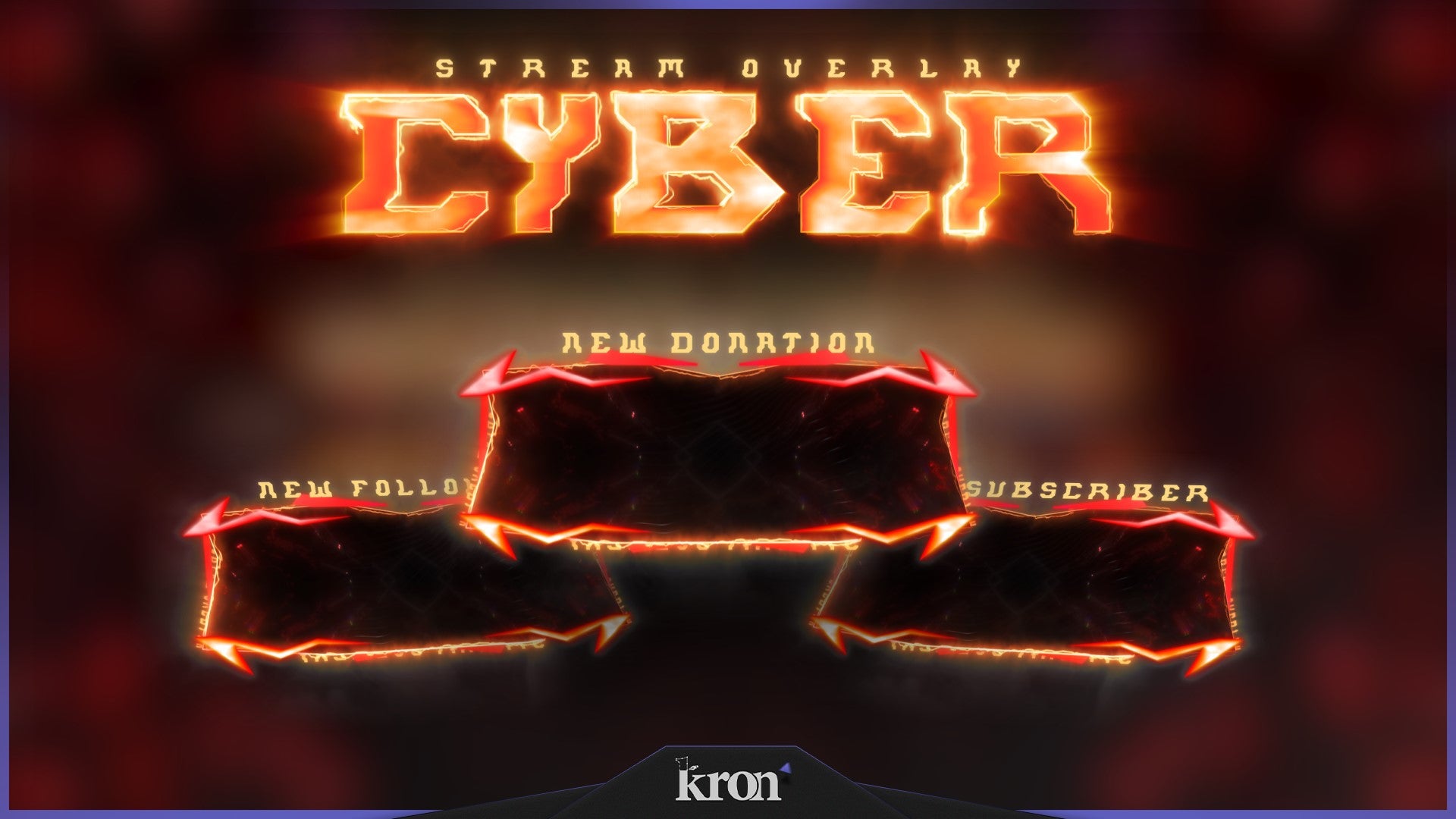 Cyber War Animated Alerts for Twitch - Animated Gray Red Cyber Combat Futuristic Overlay Alerts Pack | byKron