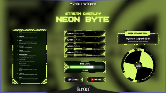 Neon Byte Widgets Animados