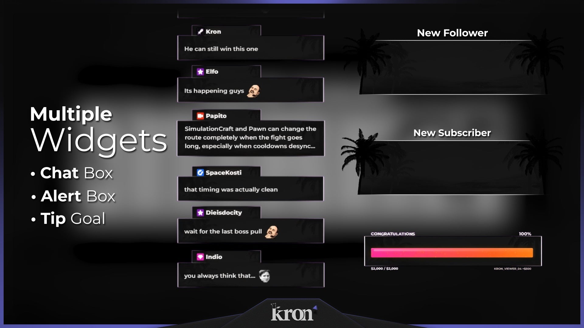 Miami Black Animated Widgets