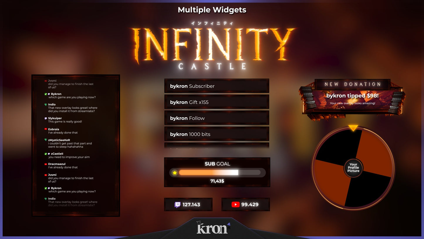 Infinity Castle Widgets Animados