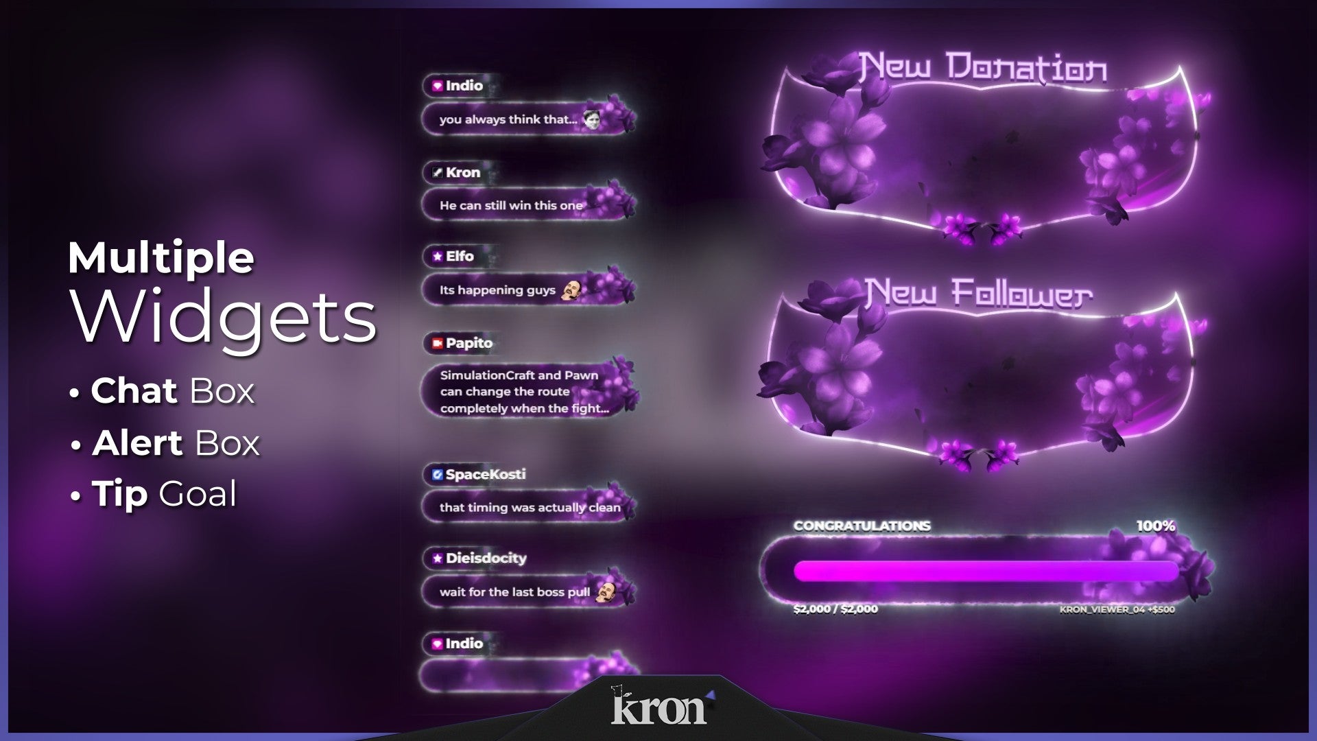 Dark Sakura Animated Widgets