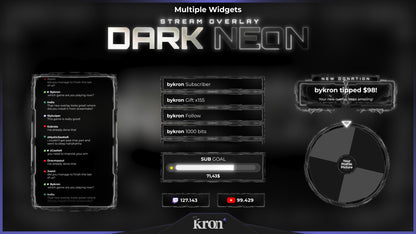 Dark Neon Animated Widgets